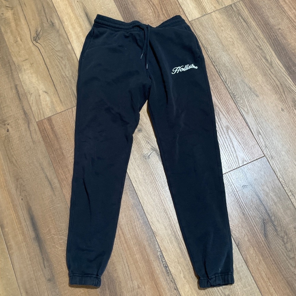 Hollister Black Fleece Jogger Sweatpants Mens Small Athleisure Y2K Casual Lounge